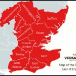Map of the South East of England
